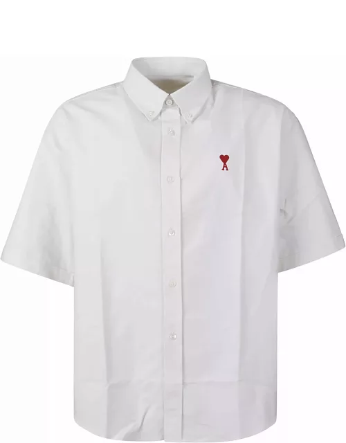 Ami Alexandre Mattiussi Round Hem Short-sleeved Logo Shirt