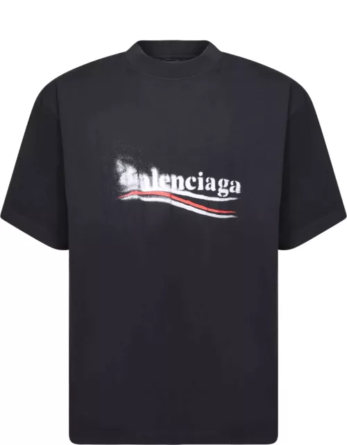 Balenciaga Political Stencil Black T-shirt