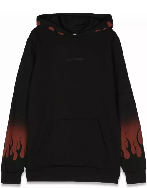 Vision of Super Hoodie Negative Red Flame