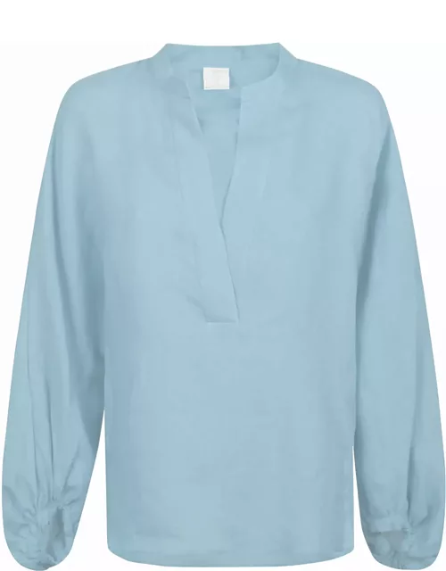 Eleventy Linen Shirt With V Opening