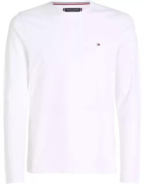 Tommy Hilfiger White Long-sleeved Shirt With Logo