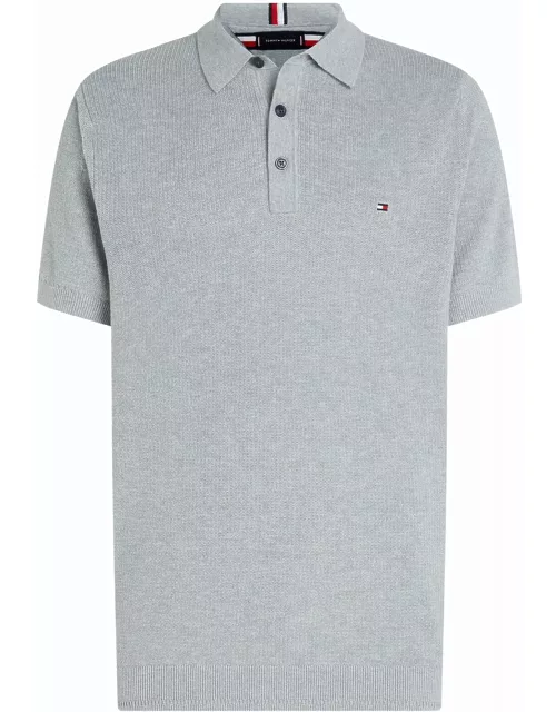 Tommy Hilfiger Gray Short-sleeved Polo Shirt With Logo