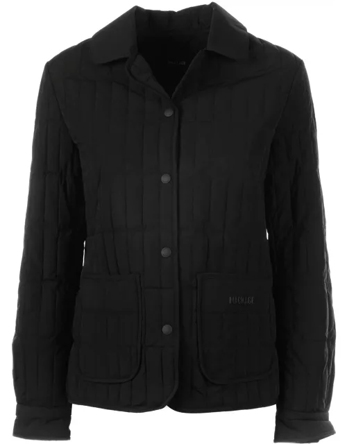 Mackage Sian Vertical Quilted Jacket With Open Collar