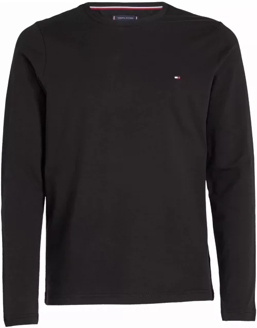 Tommy Hilfiger Black Long-sleeved Shirt With Logo