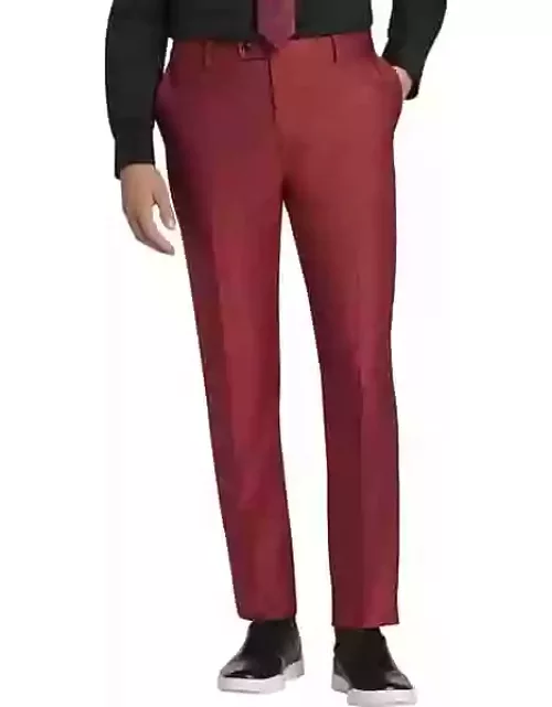 Egara Skinny Fit Men's Suit Separates Pants Red