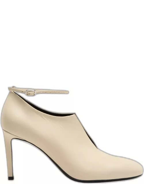 Metallic Ankle-Strap Low Bootie