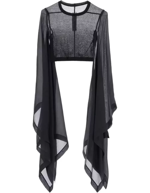 RICK OWENS "Cropped top with cape sleeves"