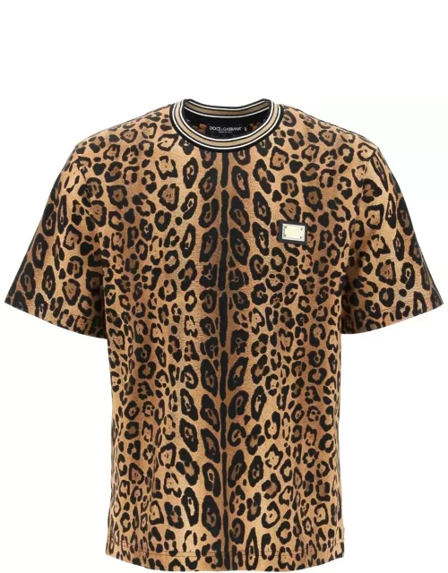 DOLCE & GABBANA leopard print t-shirt with