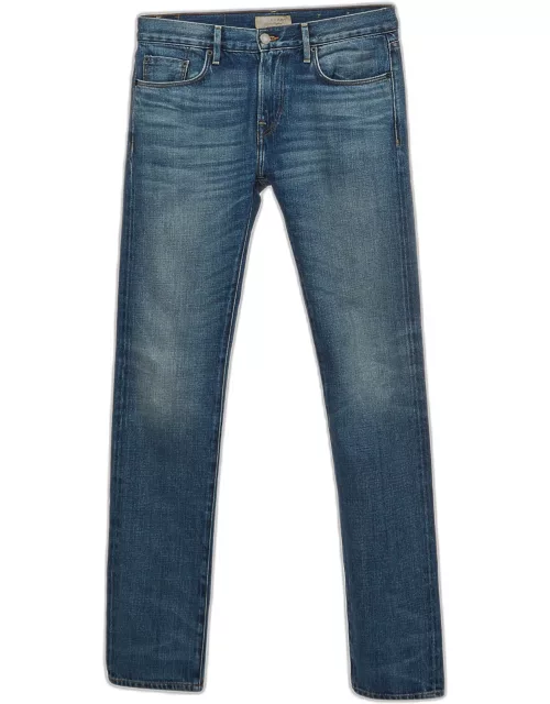 Burberry Blue Washed Denim Slim Fit Jeans S Waist 30''