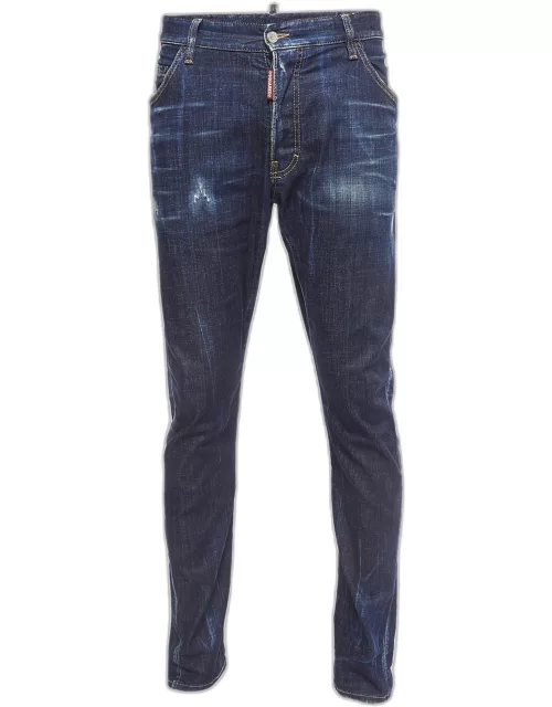 Dsquared2 Blue Faded Denim Slim Fit Jeans XL Waist 38''