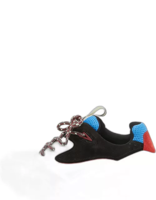 Salvatore Ferragamo Multicolor Leather and Suede Lace Up Sneaker