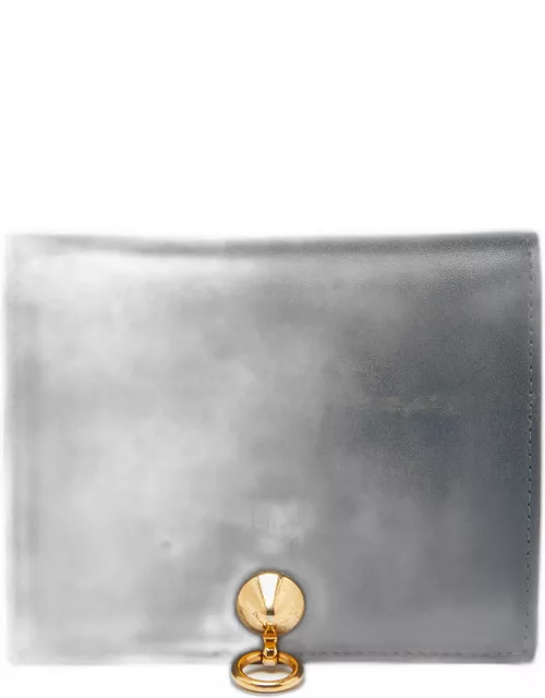 Fendi Grey Leather By The Way Bifold Wallet