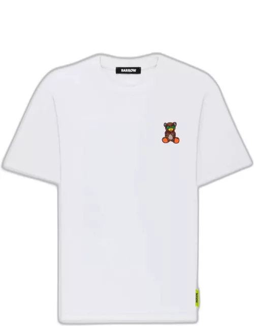 Barrow Jersey T-shirt Unisex White t-shirt with chest teddy bear print
