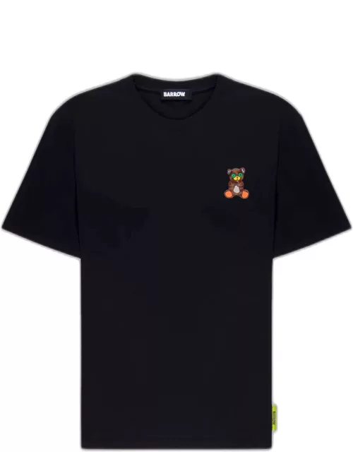 Barrow Jersey T-shirt Unisex Black t-shirt with chest teddy bear print