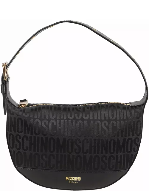 Moschino Jacquard Logo Shoulder Bag