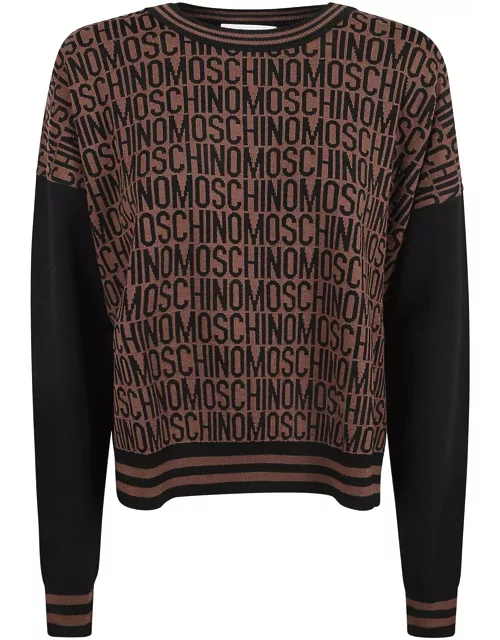 Moschino Logo Knit Monogram Sweater