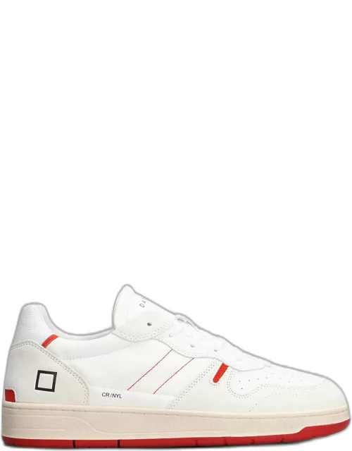 D.A.T.E. Court 2.0 Sneakers In White Leather And Fabric