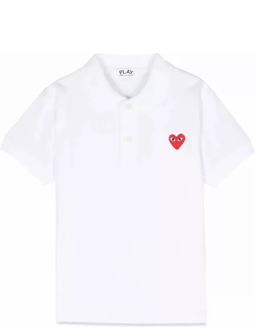 Comme des Garçons Play Red Heart M/c Polo Shirt