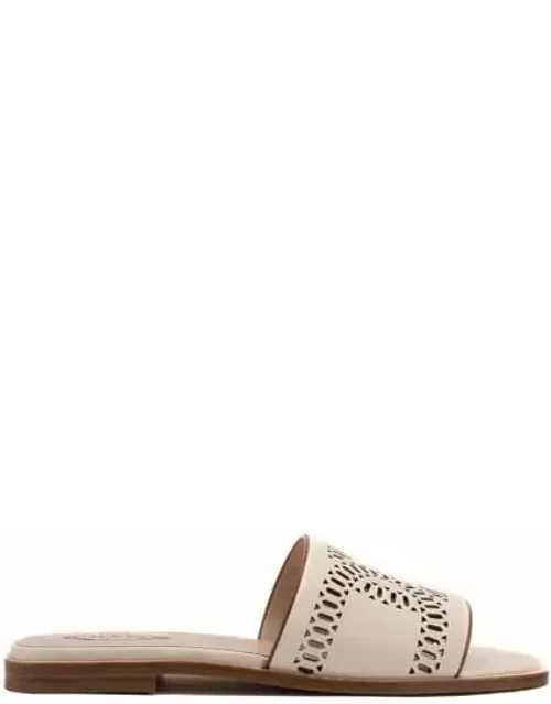 Tod's Kate Sandal In White Leather