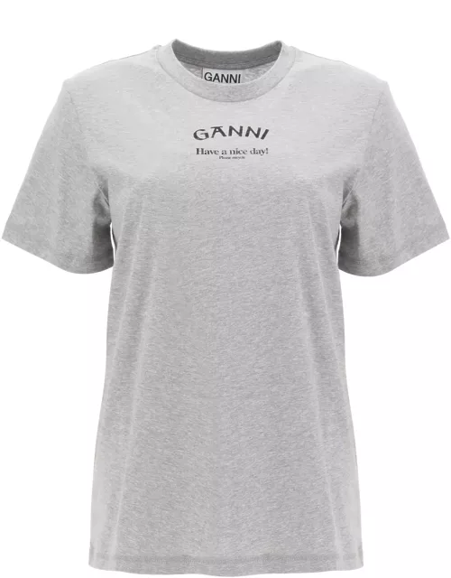 Ganni T-shirt With Logo Print