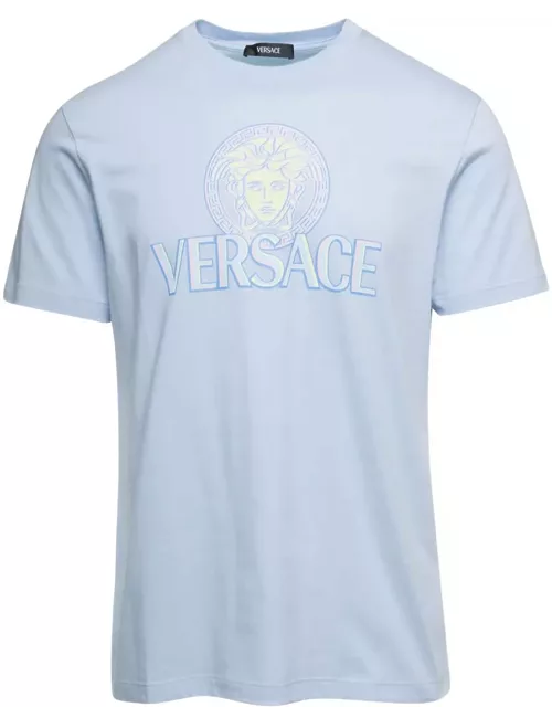 Versace Medusa And Logo Cotton T-shirt