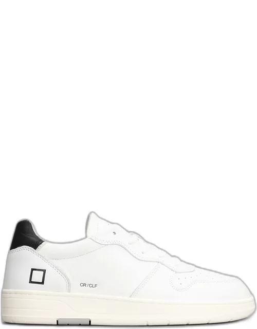 D.A.T.E. Court Sneakers In White Leather