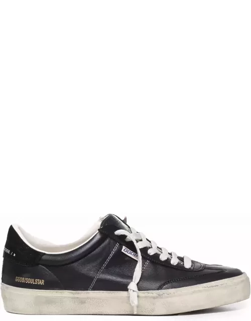 Golden Goose Soul Star Sneakers In Black Leather