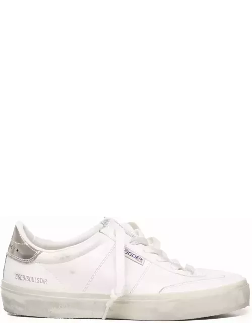 Golden Goose Soul Star Sneakers In White Leather