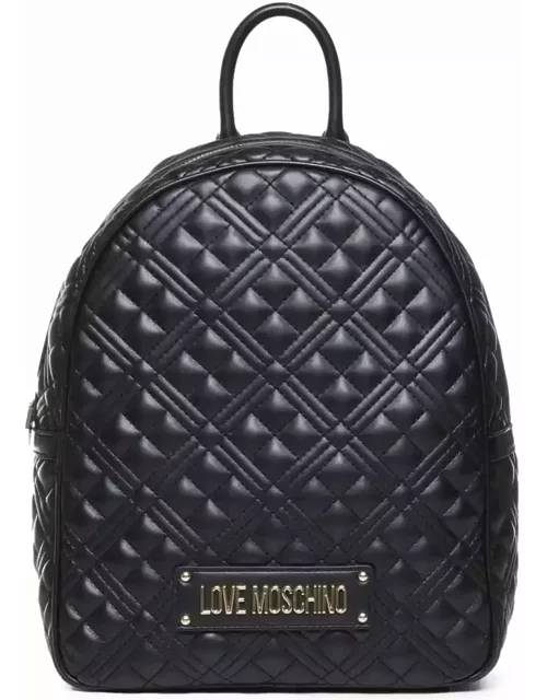 Love Moschino Quilted Backpack With Logo