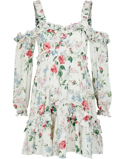 Needle & Thread Floral Fantasy Printed Crepe Mini Dress - Multicoloured - 12 (UK12 / M)