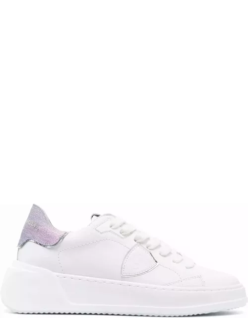 Philippe Model Tres Temple Sneaker White And Light Blue