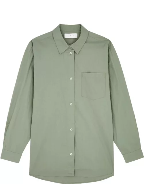 Skall Studio Edgar Cotton Shirt - Green - 38 (UK10 / S)