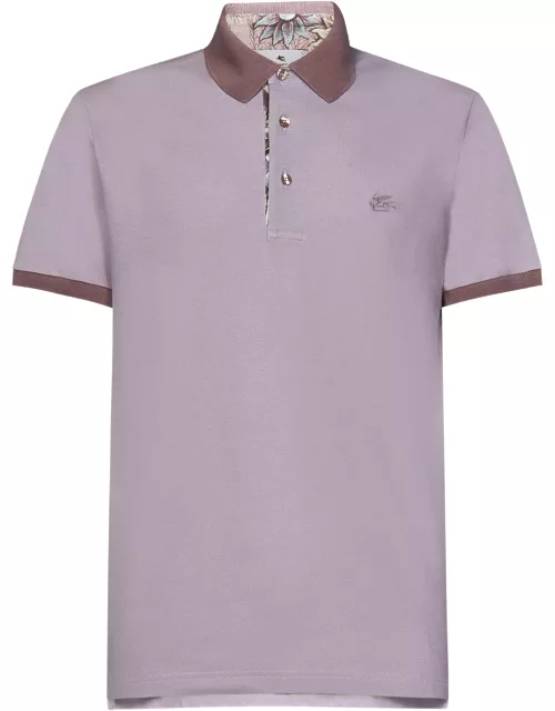 Etro Short Sleeve Cotton Polo Shirt