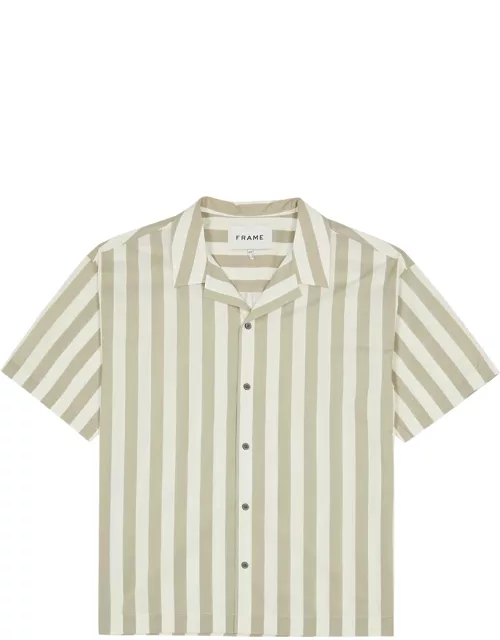 Frame Striped Cotton Shirt - Green