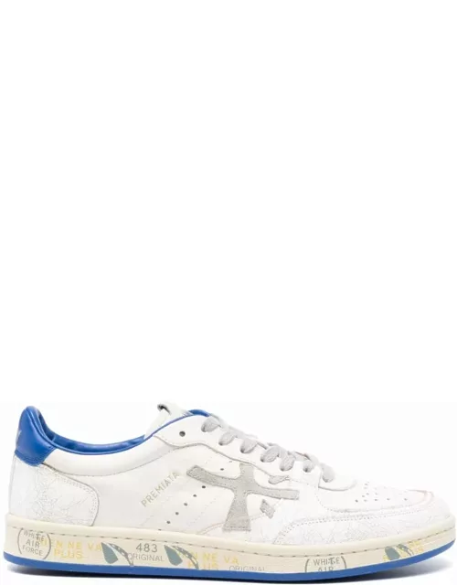 Premiata Bskt Clay Sneakers In White Leather