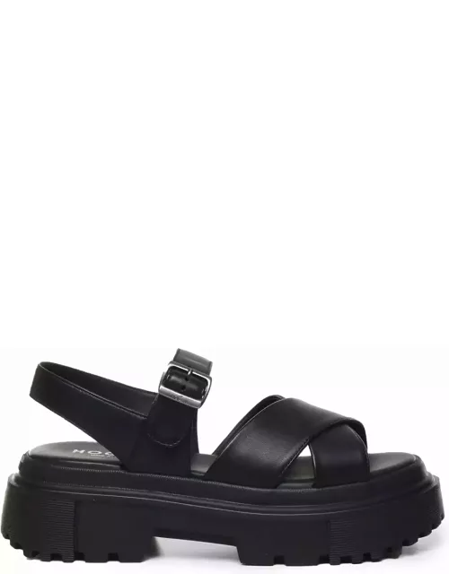 Hogan Leather Sandal With Midsole Sandal