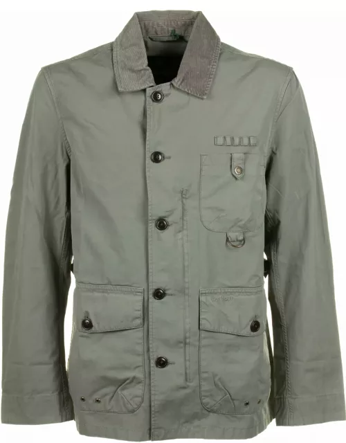 Barbour Cotton Jacket With Pockets And Button