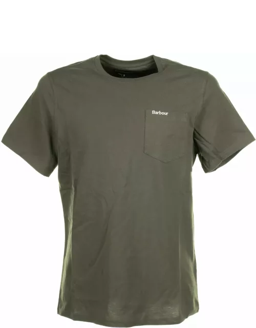 Barbour T-shirt With Pocket And Logo