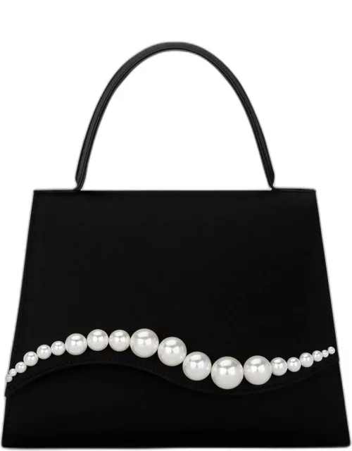Sirene Pearly Satin Top-Handle Bag