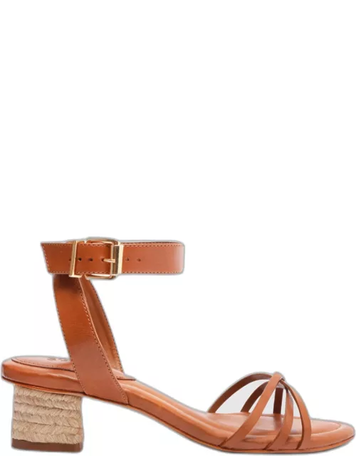 Alexandra Leather Ankle-Strap Sandal