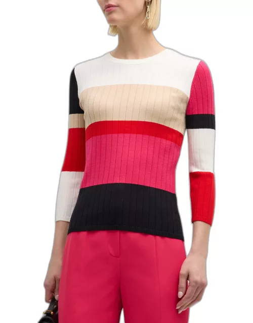 The Remy Ribbed Colorblock Sweater