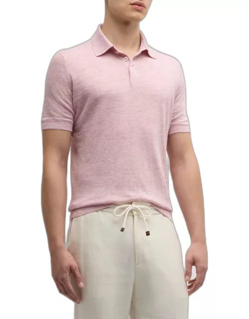 Men's Cotton-Linen Polo Shirt