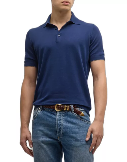 Men's Cotton Knit Polo Shirt