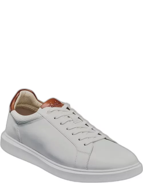Florsheim Men's Social Lace To Toe Sneakers, White, 7.5 D Width