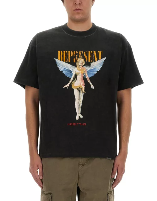 represent "reborn" print t-shirt