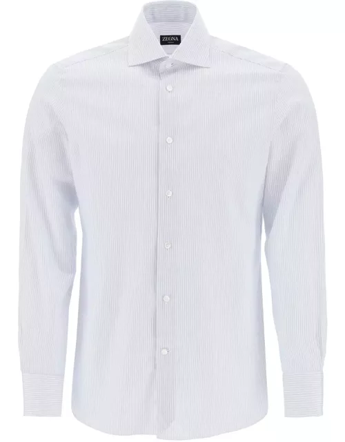 ZEGNA Striped shirt with French collar