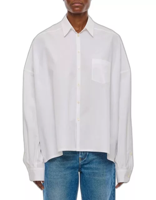 Junya Watanabe Cropped Cotton Shirt White