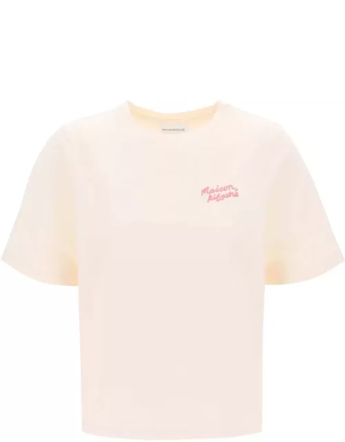 MAISON KITSUNE "Round-neck T-shirt with embroidered
