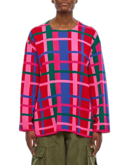 Comme Des Garçons Check Patterned Sweater Multicolor