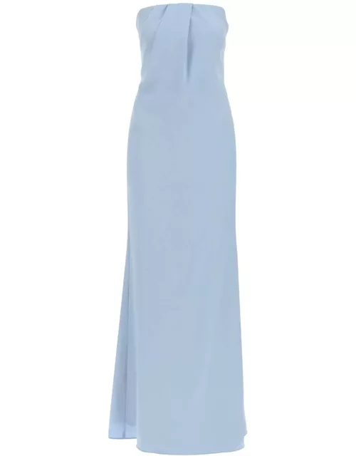 ROLAND MOURET strapless satin crepe dress without